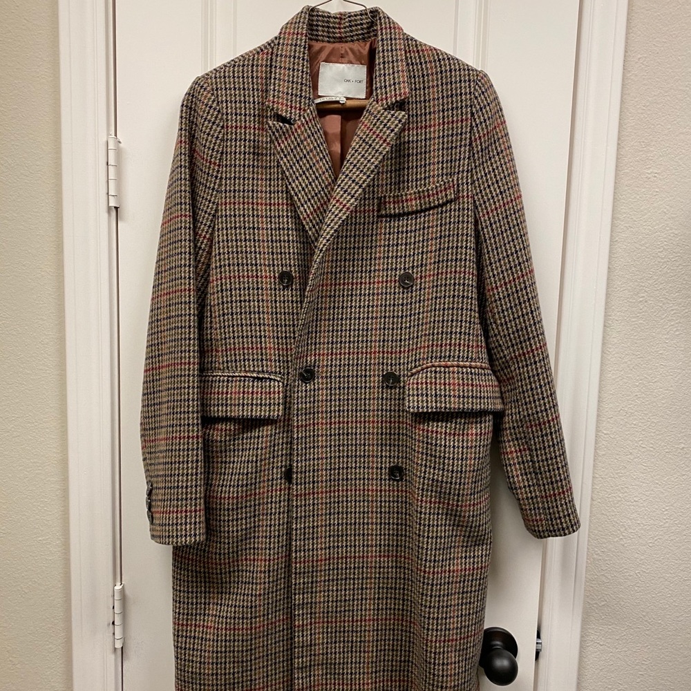 Oak+Fort long plaid jacket